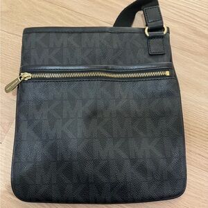 Michael Kors Black and Gold Messenger Bag